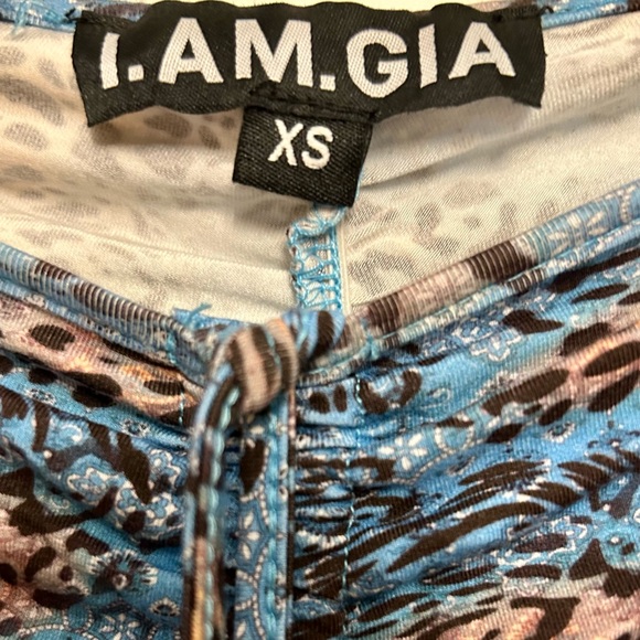 NWOT I.AM.GIA HALO BLUE CHEETAH PANT XS🐆 - Picture 3 of 3